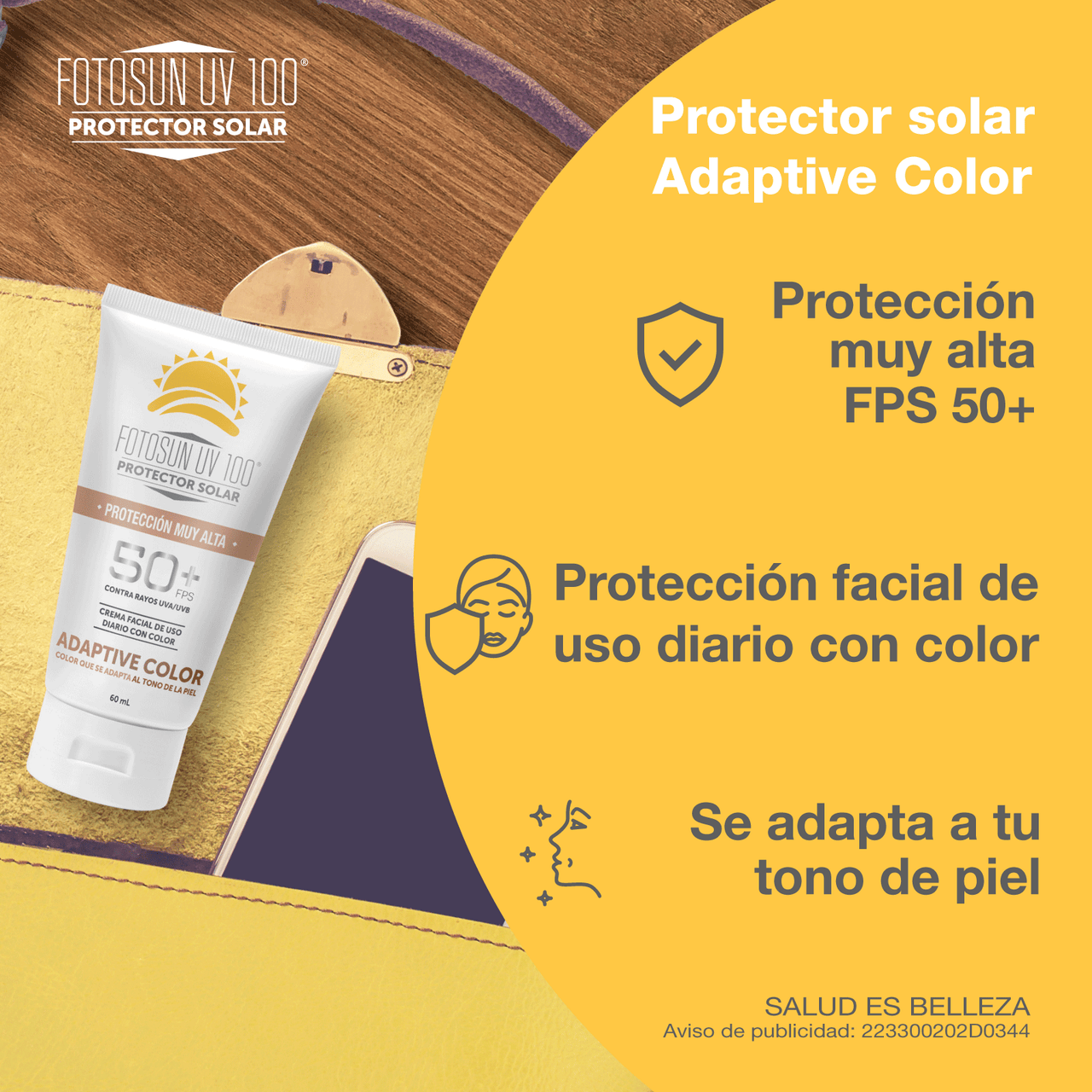 FOTOSUN UV 100 Protector Solar Adaptive Color
